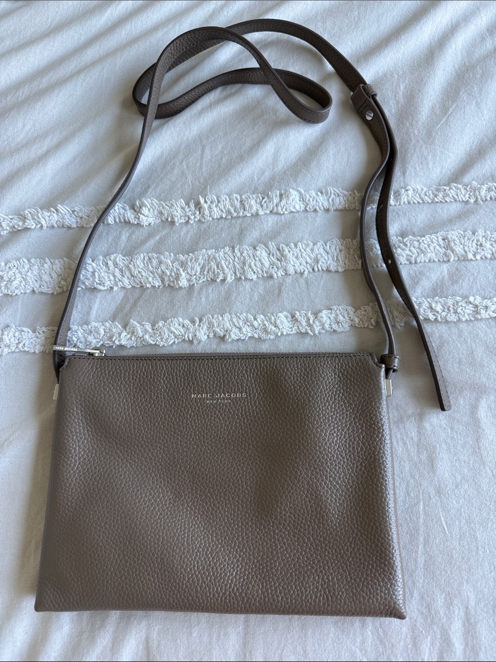 Marc Jacobs Pebbled Leather Crossbody in Taupe